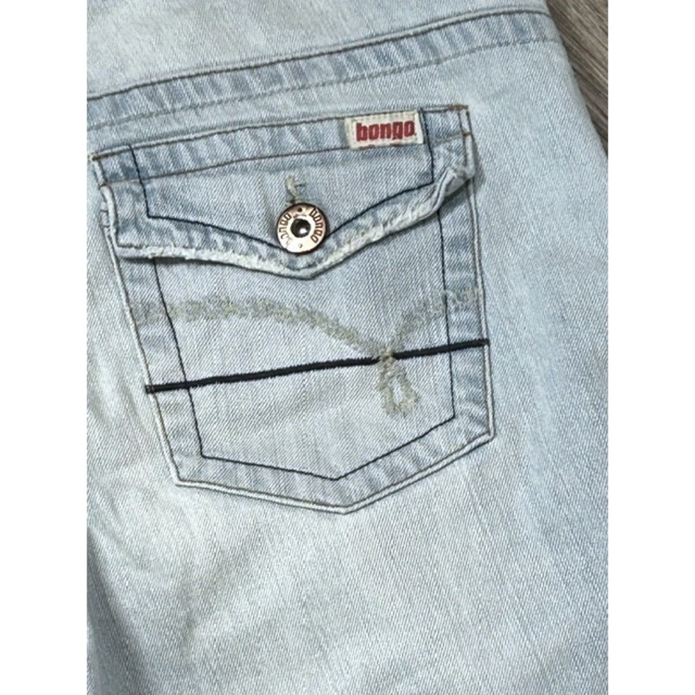 Vintage Y2K Bongo Capri Jeans Juniors 13 Low Rise Light Wash Denim Let me b Line - Picture 9 of 12